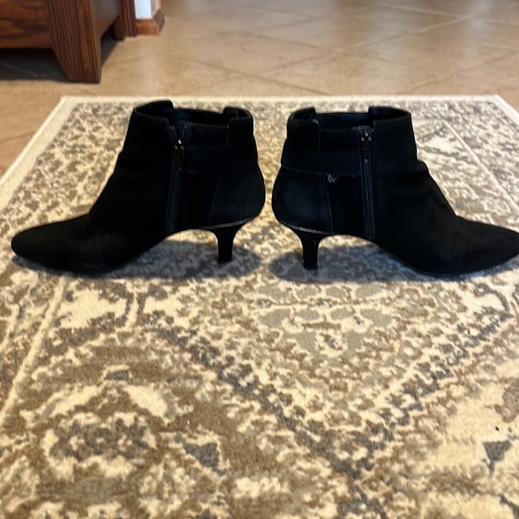 Anne Klein Flex black suede booties - Picture 3 of 6